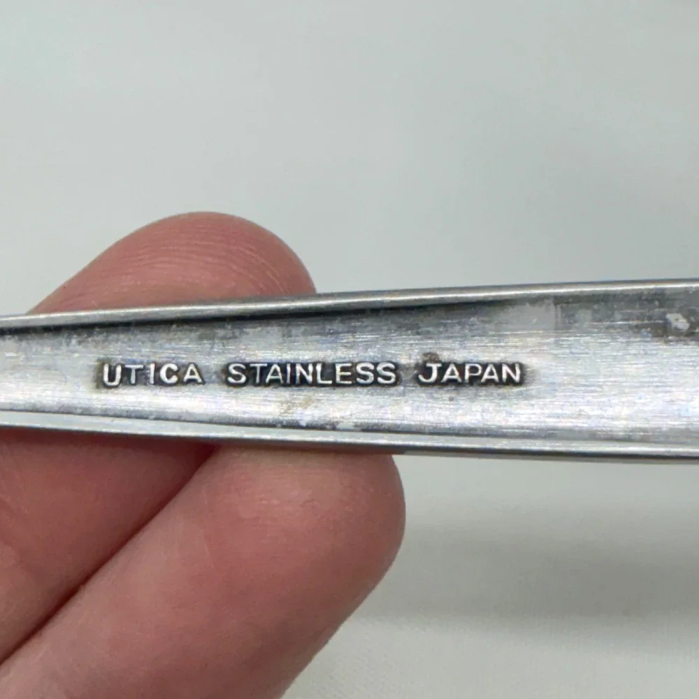 Utica Stainless Japan Flatware Set Floral Design‎ 1 Fork 2 Knives